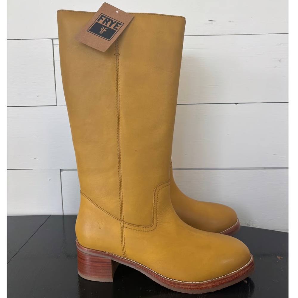 Frye Women's Banana Yellow Leather Boots